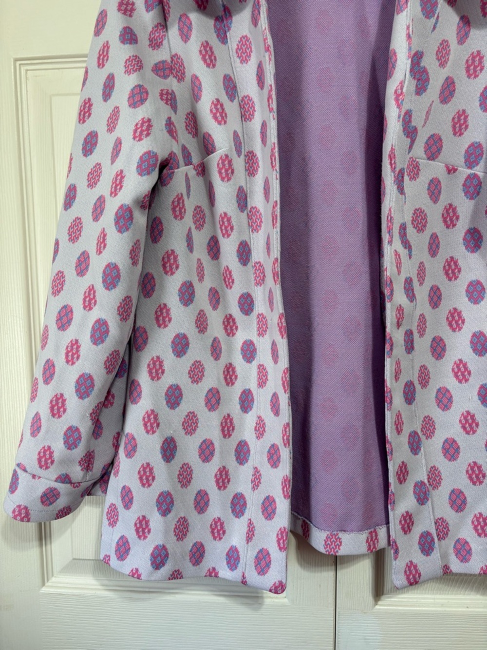 Vintage Polka Dot Open-Front Blazer Jacket - Picture 2 of 6